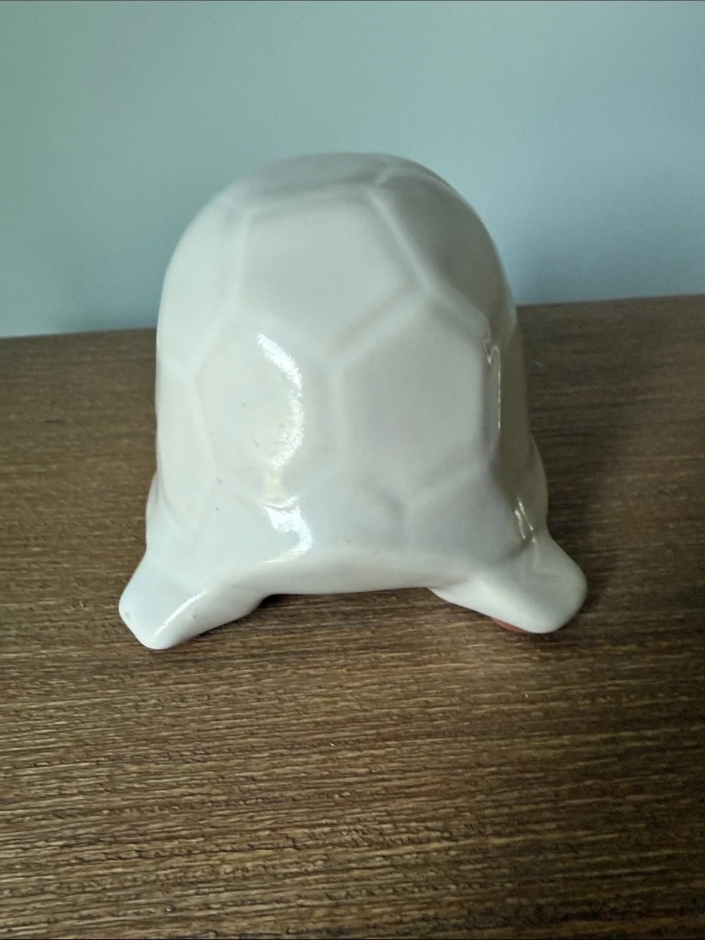 West Elm Glossy Cream Ceramic Turtle Accent